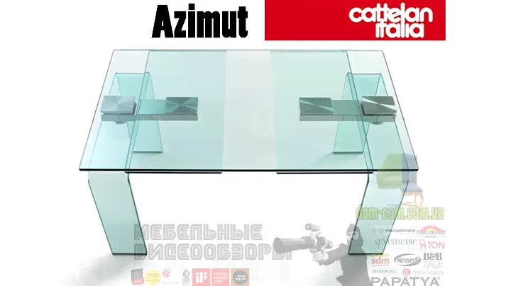 Обеденный стеклянный стол Azimut от Cattelan Italia