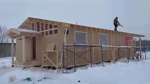 Дополнительное утепление  каркасного дома Арголитом(Изоплат)  ПСК Азимут